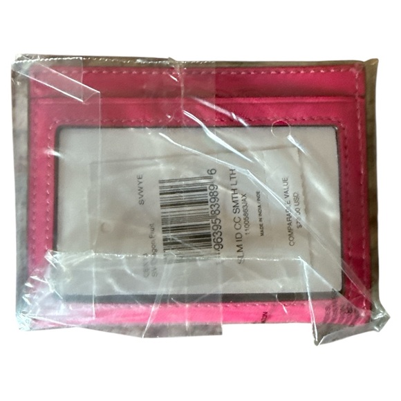 Coach Slim Card Holder Dragon Pink NWT - Picture 5 of 5